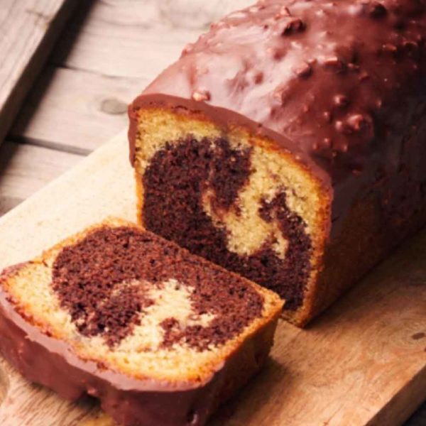 part de cake marbré